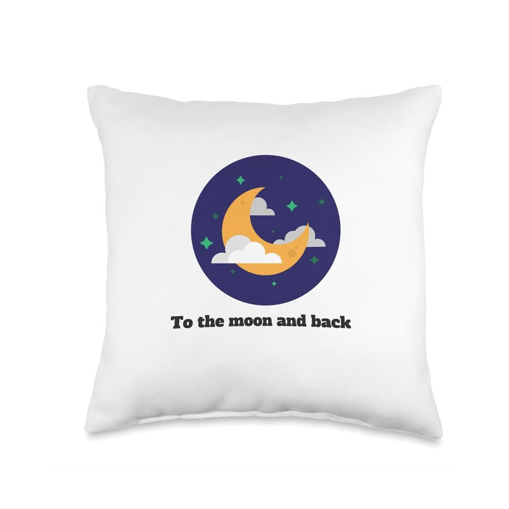 2257 To the moon and back, show someone the love Throw Pillow